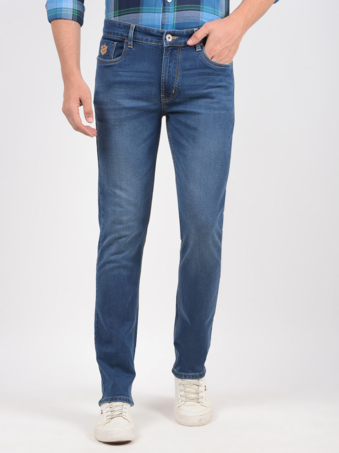 Numero Uno Men Solid Blue Jeans